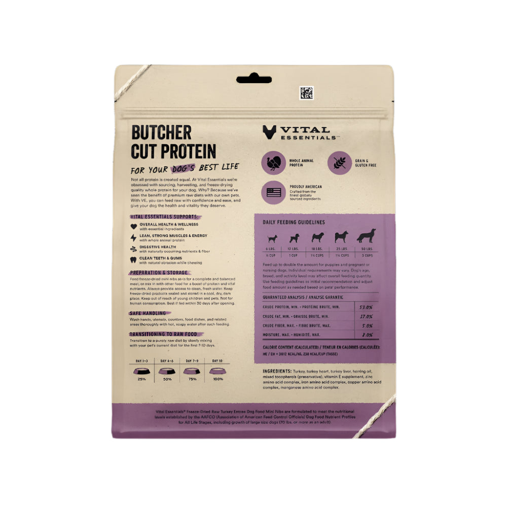 Freeze Dried Raw - Turkey Entree Mini Nibs Dog Food