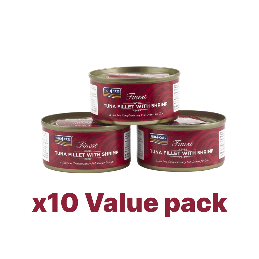 Finest Tuna Fillet with Shrimp Cat Can