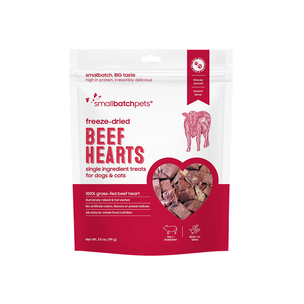 Freeze Dried Beef Hearts Dog & Cat Treats