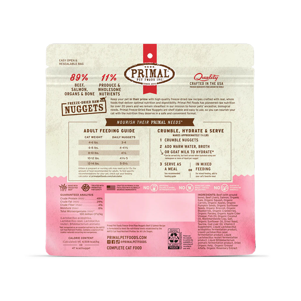 Freeze Dried Beef & Salmon Nuggets Cat Food