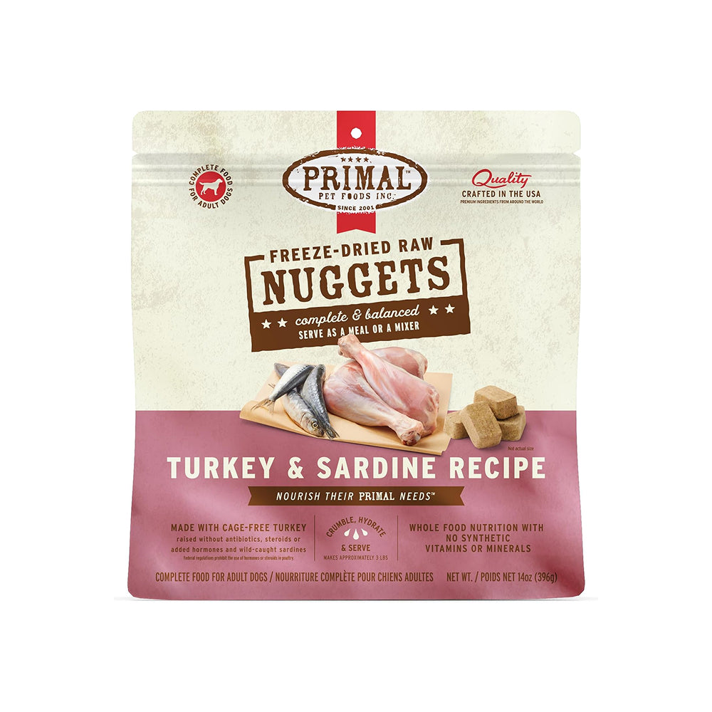Freeze Dried Turkey & Sardine Nuggets Dog Food