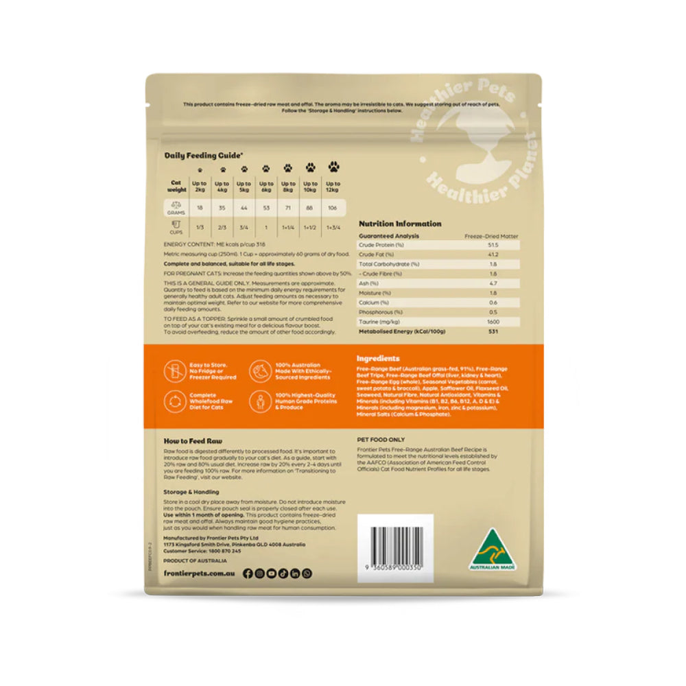 Freeze-Dried Free-Range Grass Fed Beef Cat Food