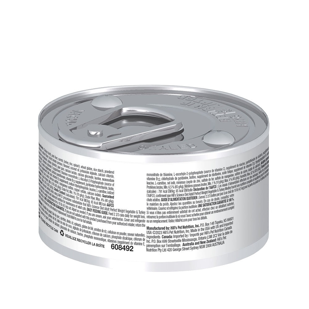 Science Diet - Adult Perfect Weight Vegetable & Turkey Medley Cat Wet Food