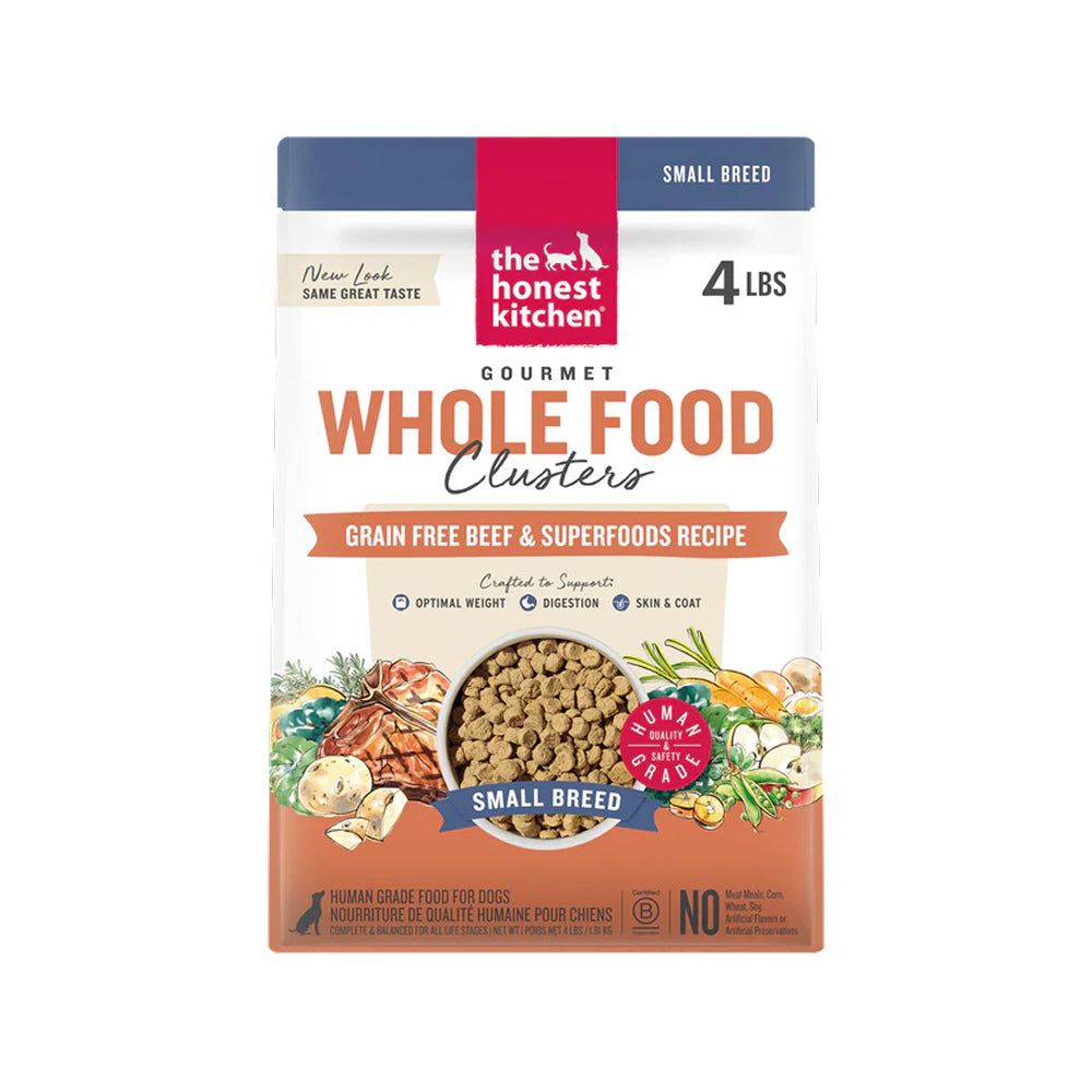Human Grade Whole Food Clusters - Grain Free Beef Small Breed Dog Dry Food