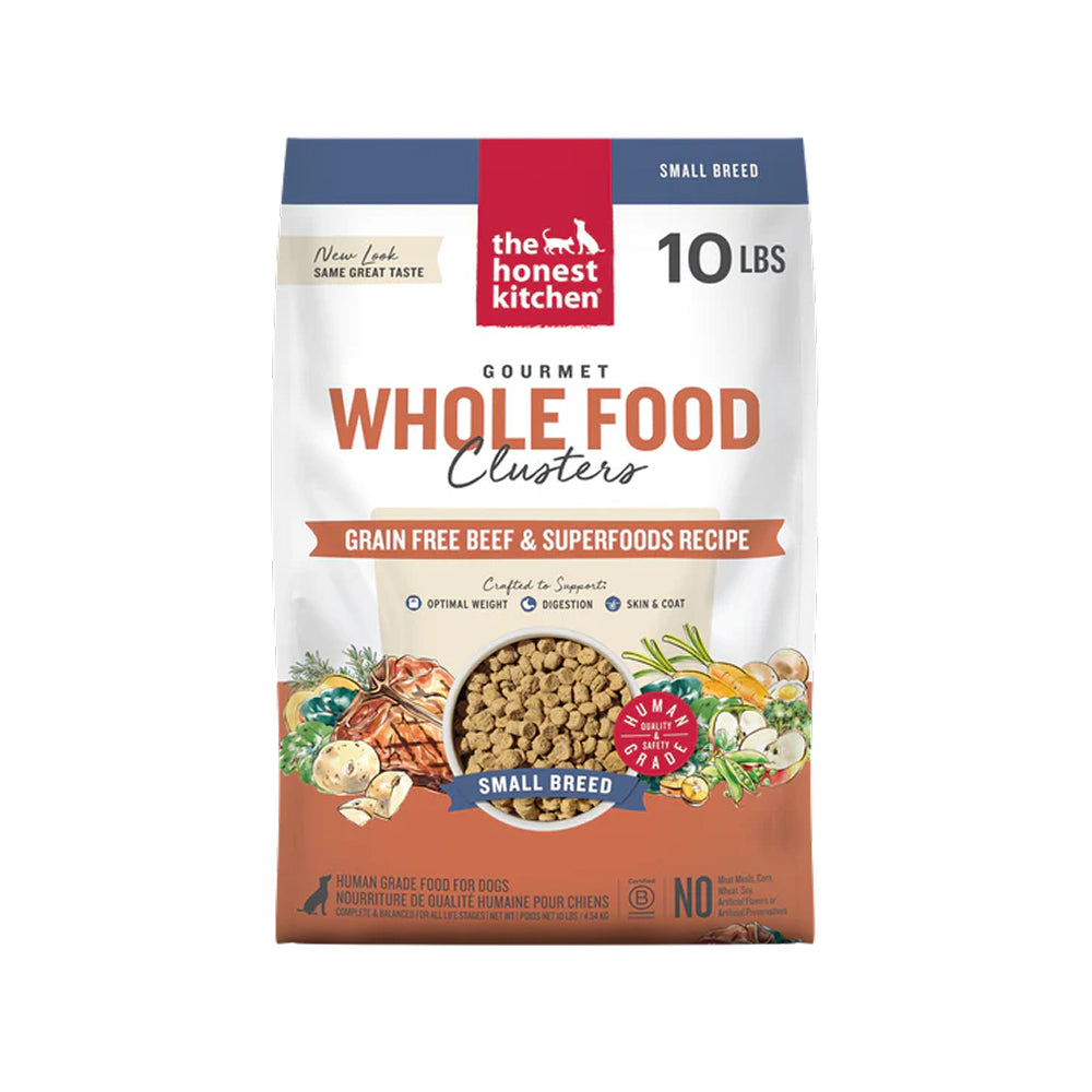 Human Grade Whole Food Clusters - Grain Free Beef Small Breed Dog Dry Food