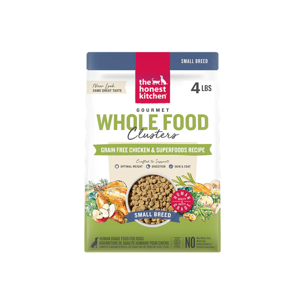 Human Grade Whole Food Clusters - Grain Free Chicken Small Breed Dog Dry Food