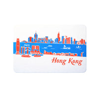 Hong Kong Travel Skyline Letterpress Postcard