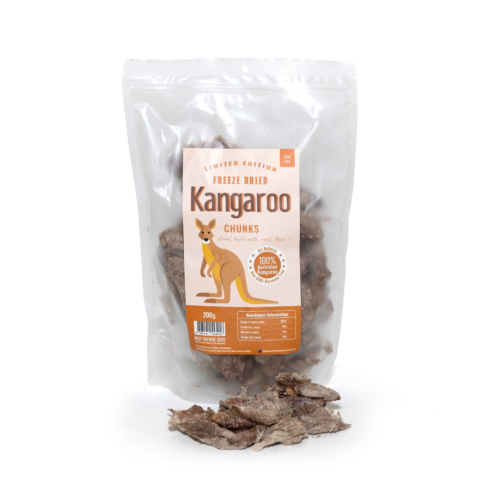 Limited Edition Freeze Dried Kangaroo Treats for Dogs & Cats