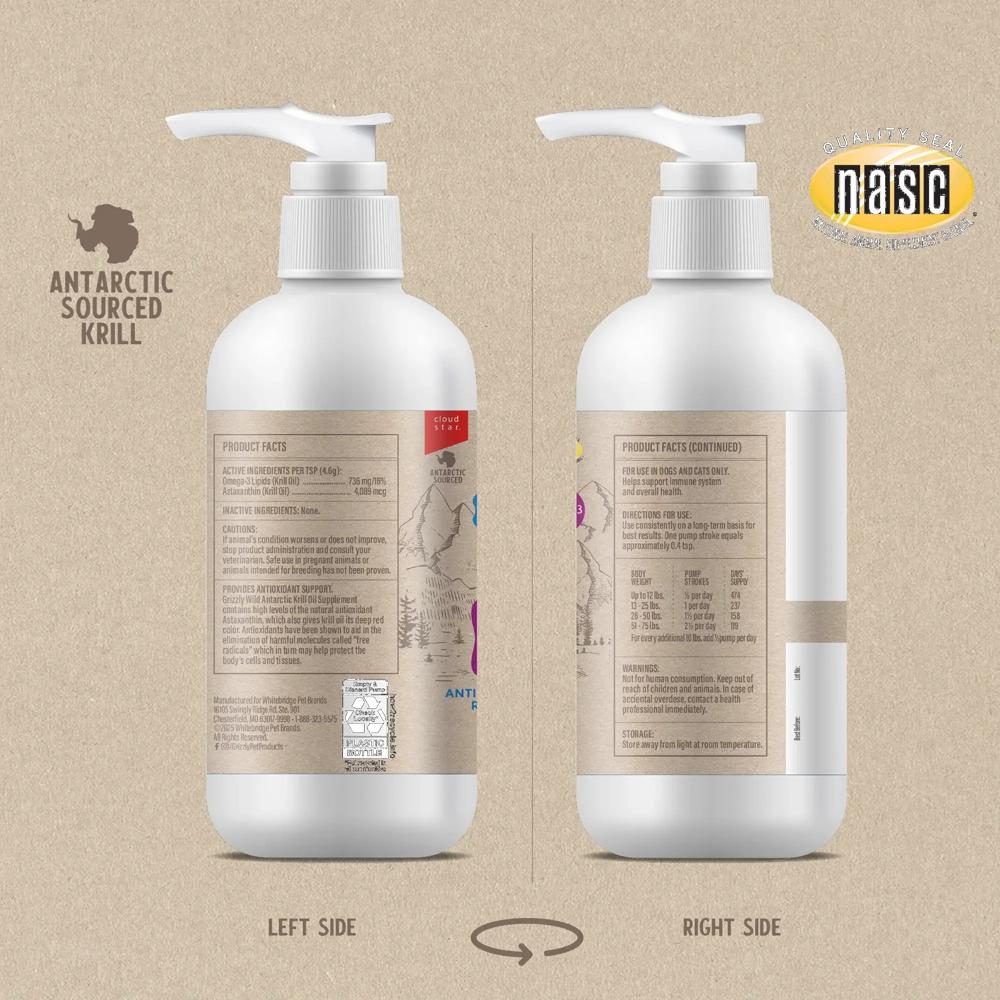 Wild Antarctic Krill Oil Antioxidant Supplement for Dogs & Cats