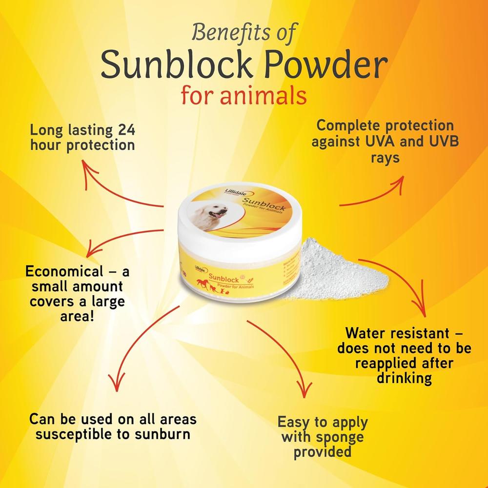 Sunblock Powder for Dogs & Cats