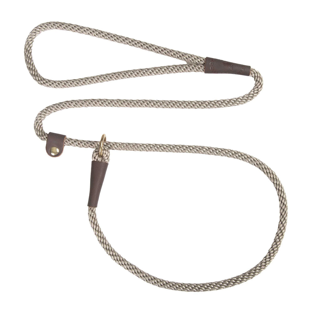 Mendota Pet Slip Leash - Dog Lead and Collar Combo - Made in The USA - Black, 3/8 in x 6 ft - for Small/Medium Breeds