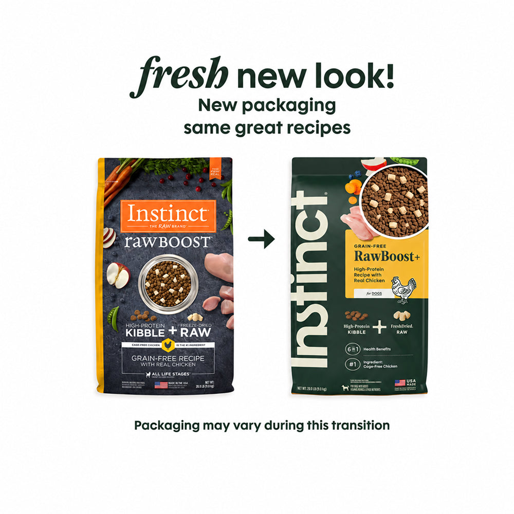Raw Boost All Life Stages Grain Free Kibble + Raw Dog Dry Food - Chicken