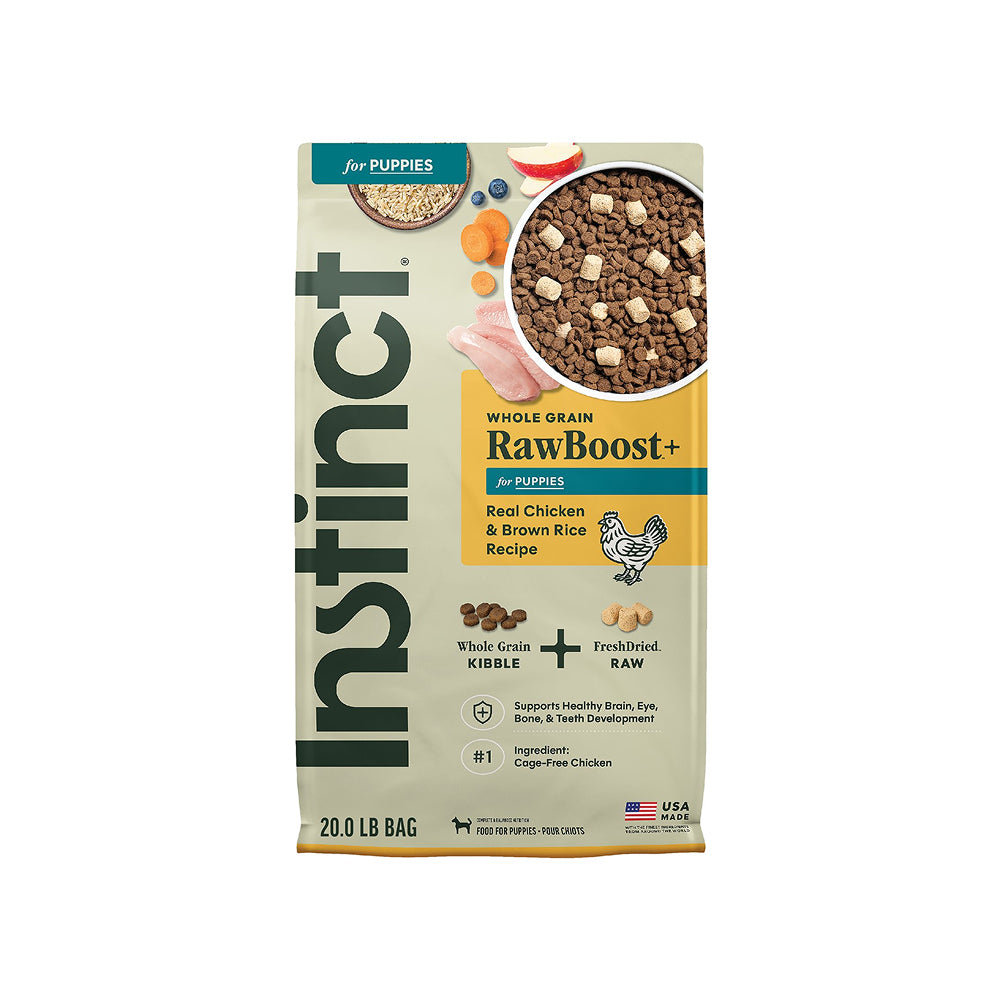 Raw Boost Whole Grain Kibble + Raw Puppy Dry Food - Chicken & Brown Rice