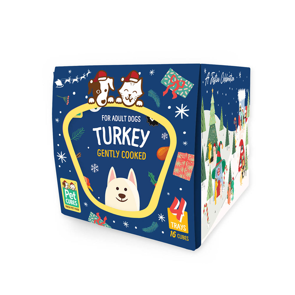 Christmas Version - Frozen Fresh Human-Grade Gently Cooked Turkey Adult Dog Food