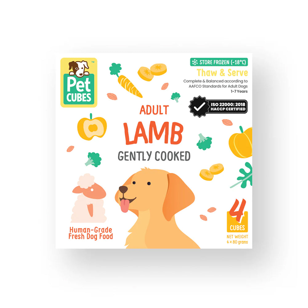 Frozen Fresh Human-Grade Gently Cooked Lamb Adult Dog Food