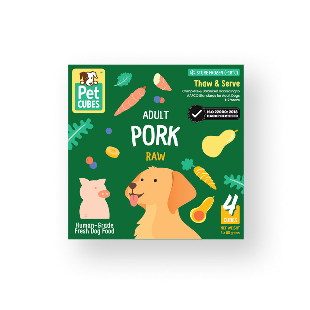 Raw Frozen Fresh Human-Grade Boxset Pork Adult Dog Food