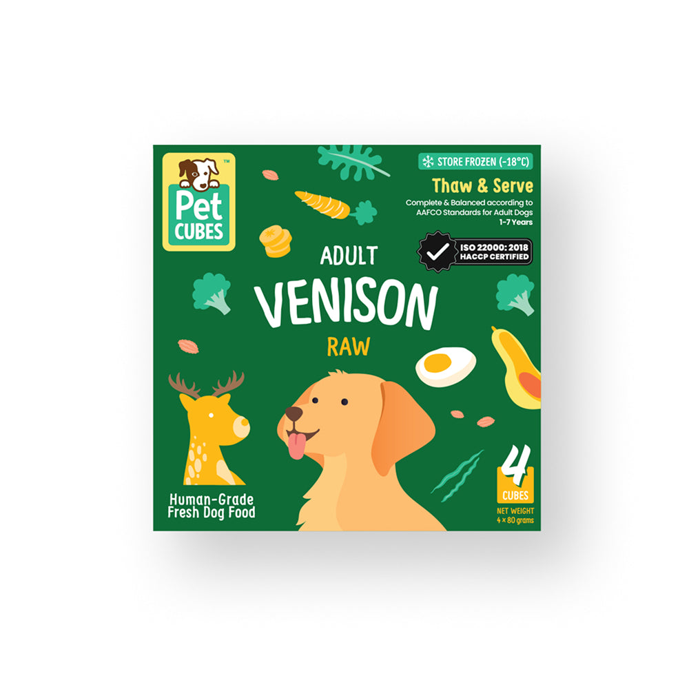 Raw Frozen Fresh Human-Grade Boxset Venison Adult Dog Food