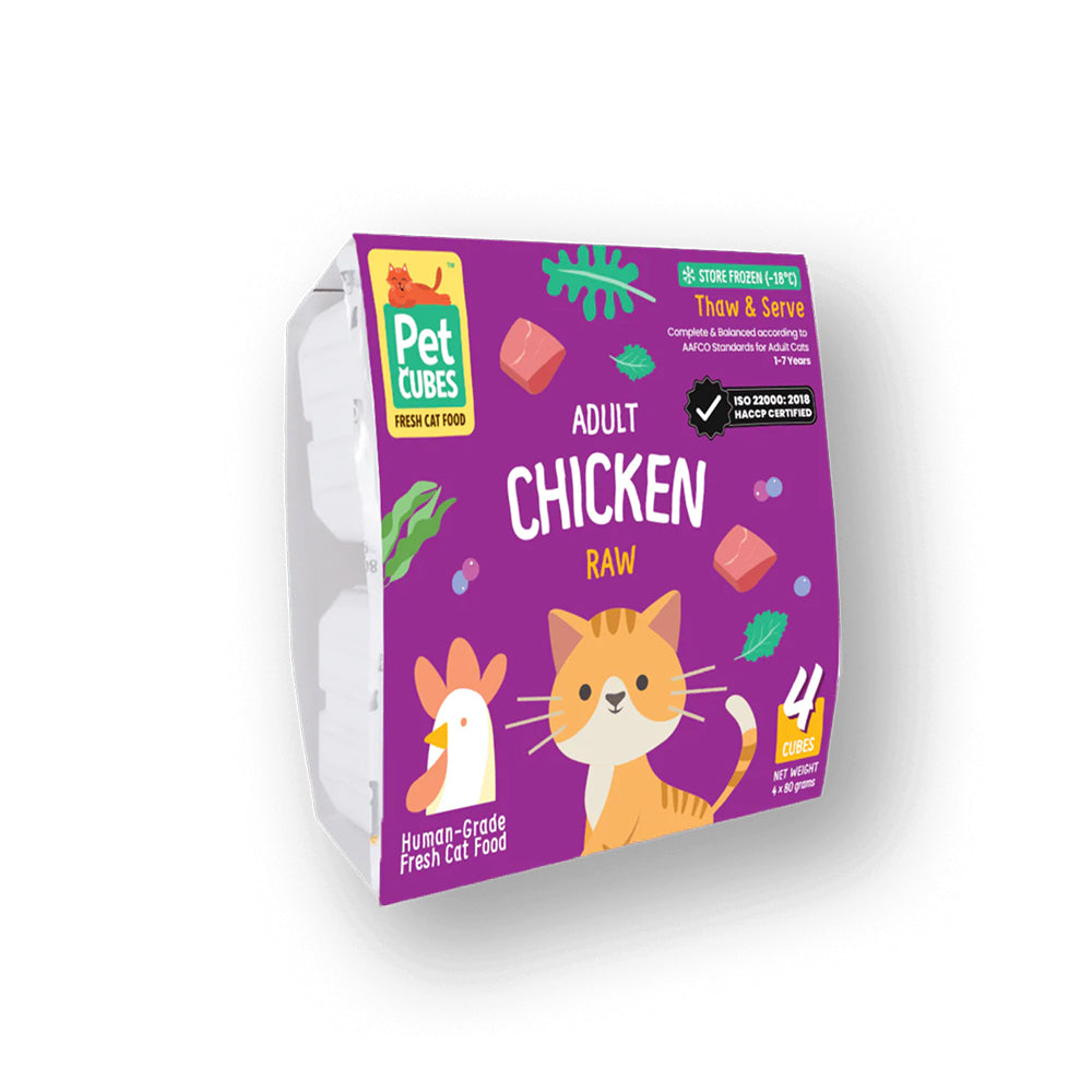 Raw Frozen Fresh Human-Grade Chicken Adult Cat Food