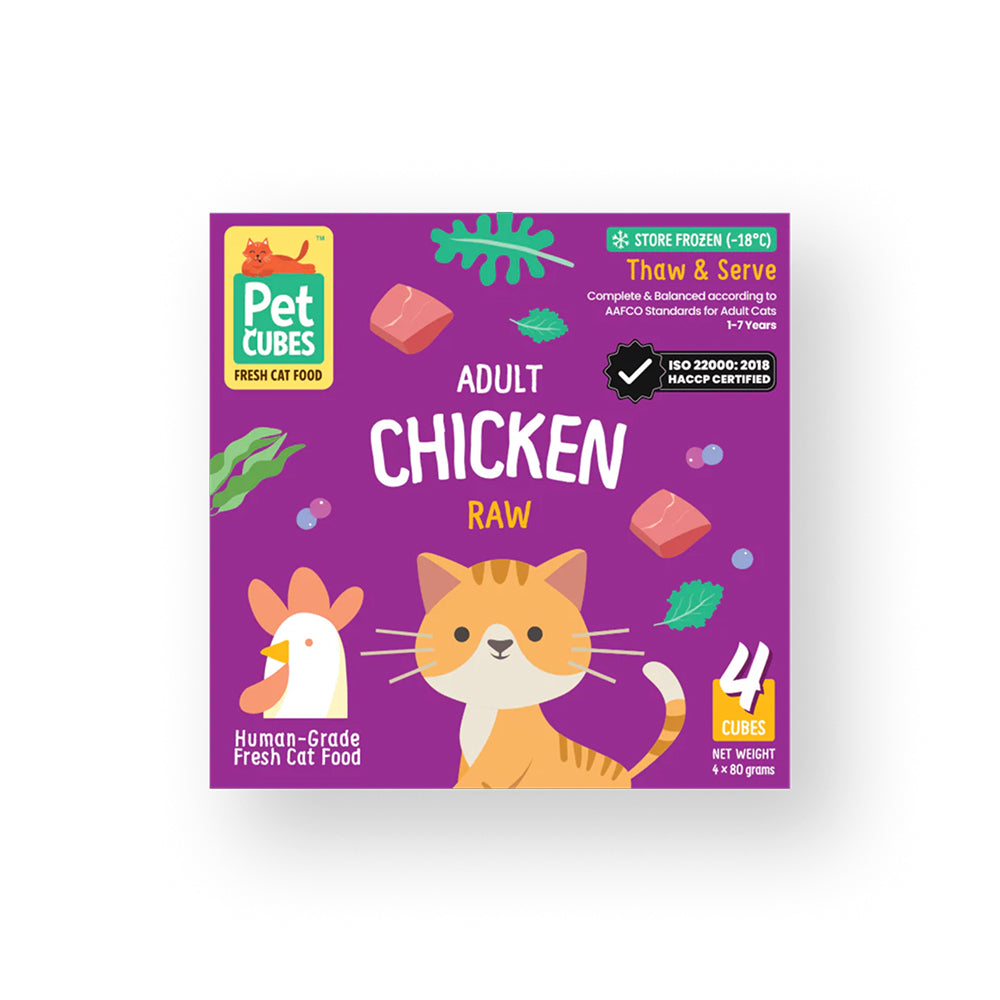 Raw Frozen Fresh Human-Grade Chicken Adult Cat Food