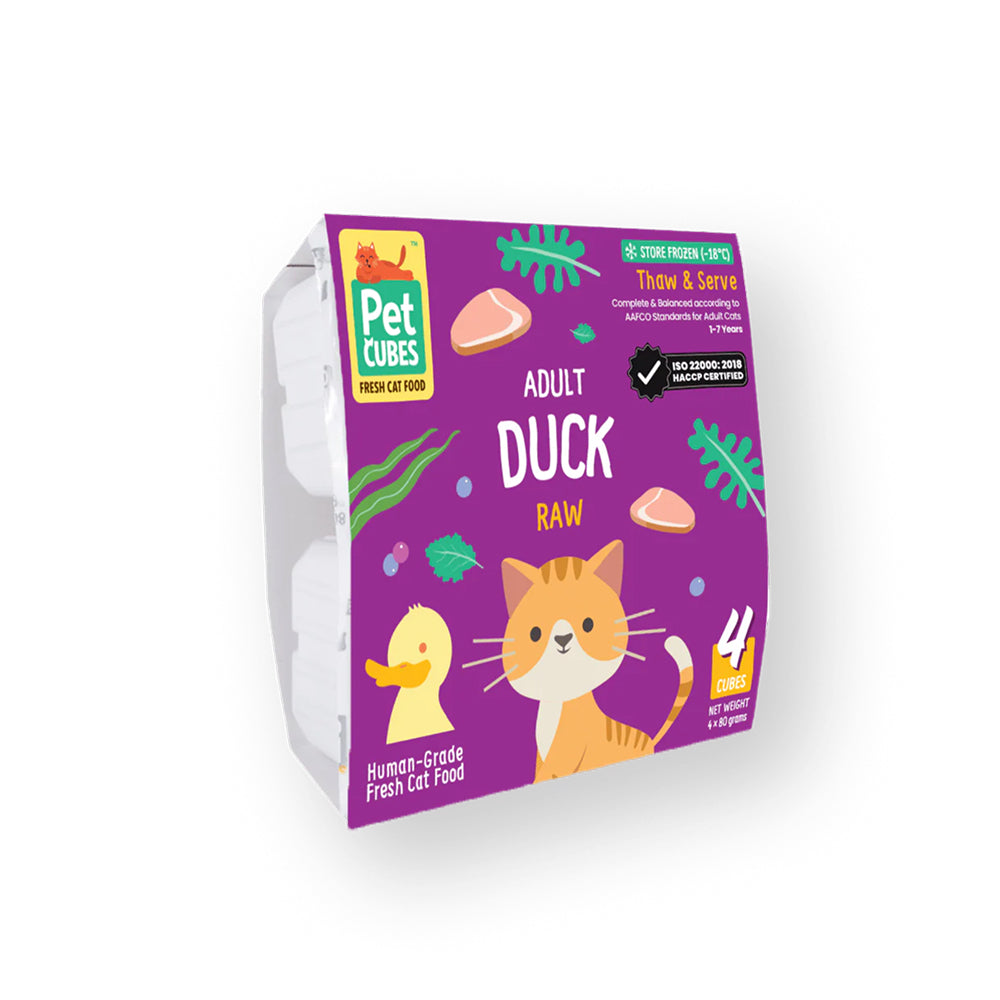 Raw Frozen Fresh Human-Grade Duck Adult Cat Food