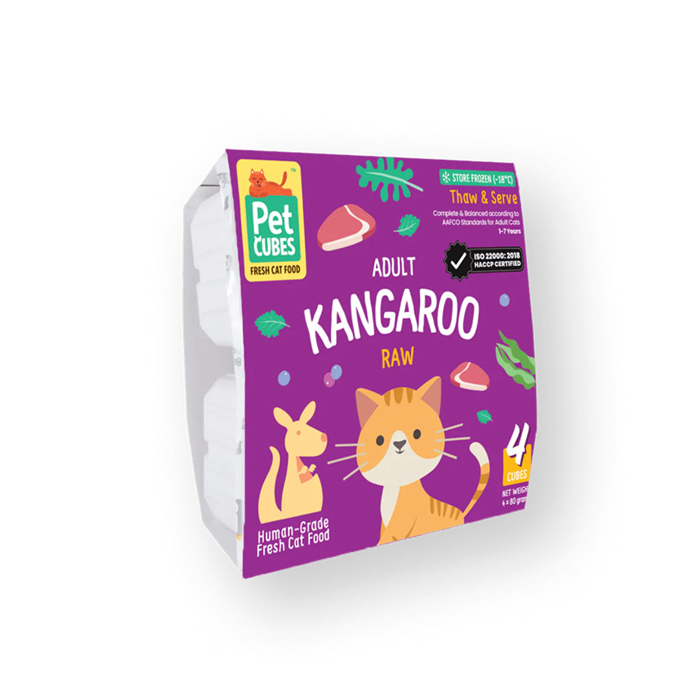 Raw Frozen Fresh Human-Grade Kangaroo Adult Cat Food