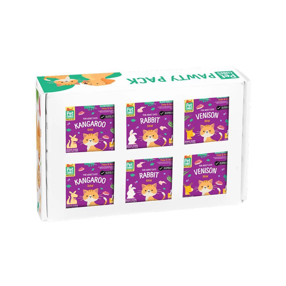 Raw Frozen Fresh Human-Grade Novel Pawty Pack Adult Cat Food