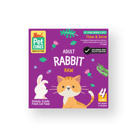 Raw Frozen Fresh Human-Grade Rabbit Adult Cat Food