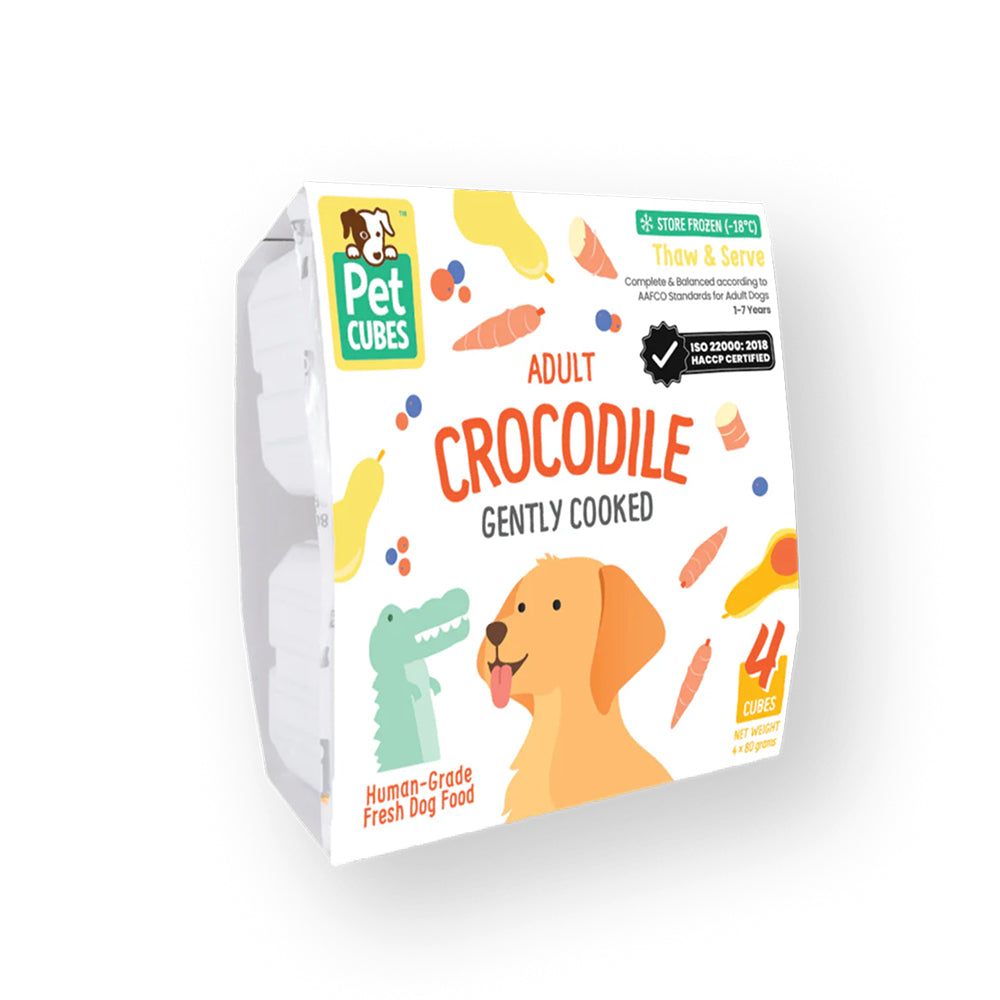 Frozen Fresh Human-Grade Gently Cooked Crocodile Adult Dog Food