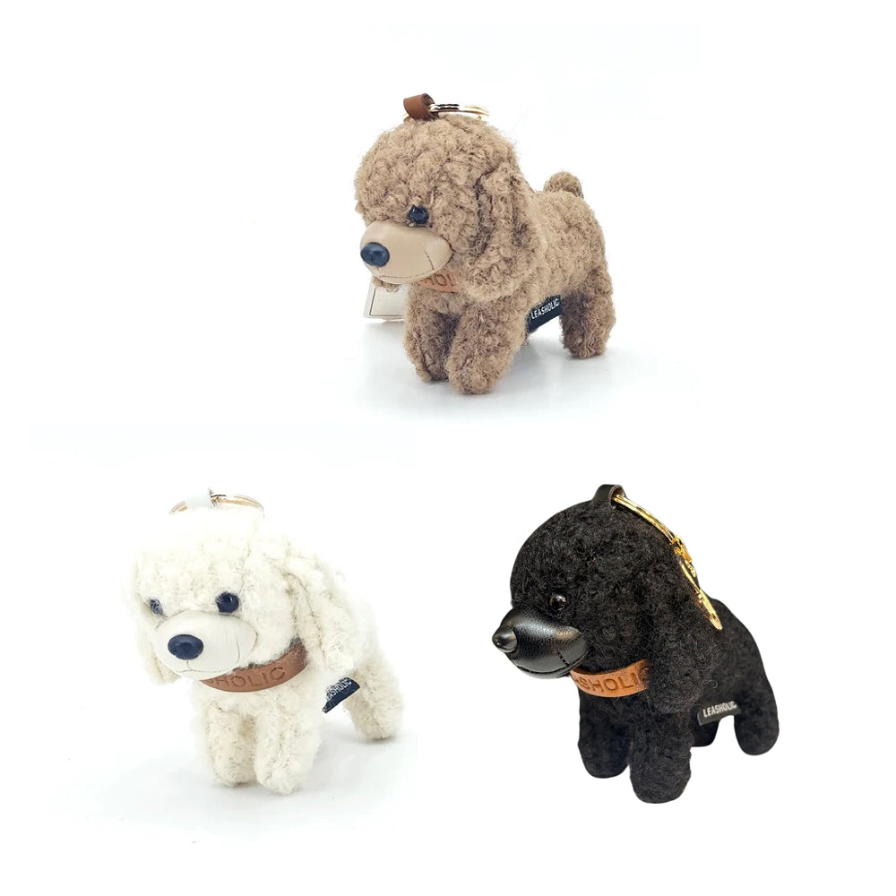 Poodle Charm (Brown/White/Black)