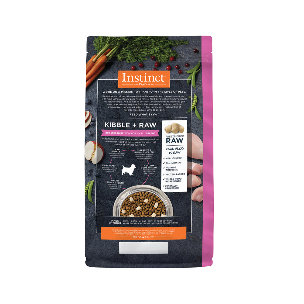 Raw Boost Grain-Free Kibble + Raw for Small Breed Dog Dry Food- Chicken