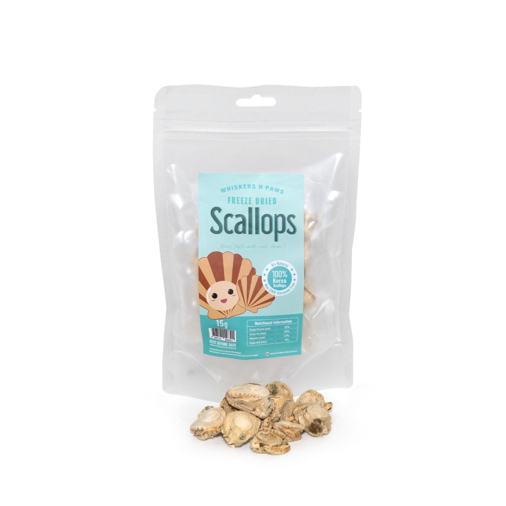 Limited Edition Freeze Dried Scallops Treats for Dogs & Cats