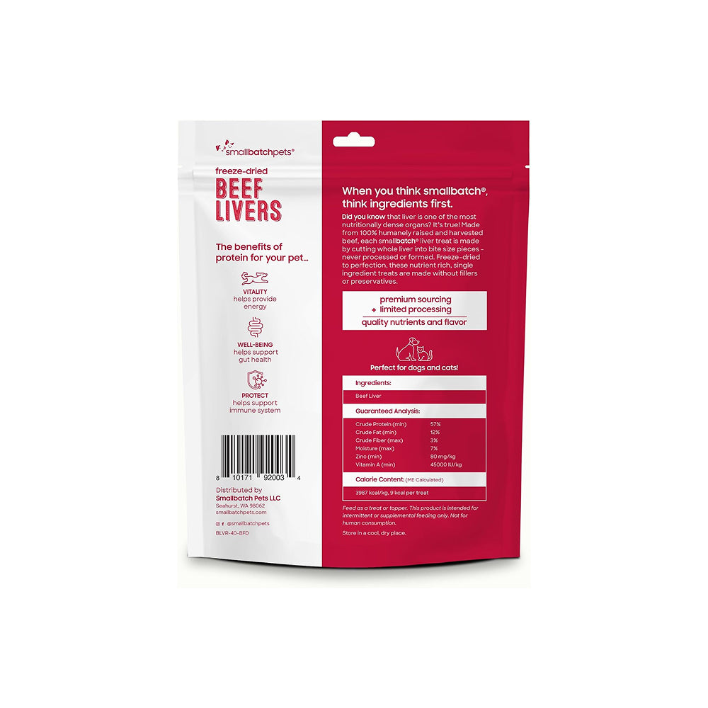 Smallbatch - Freeze Dried Beef Liver Treats for Dogs & Cats