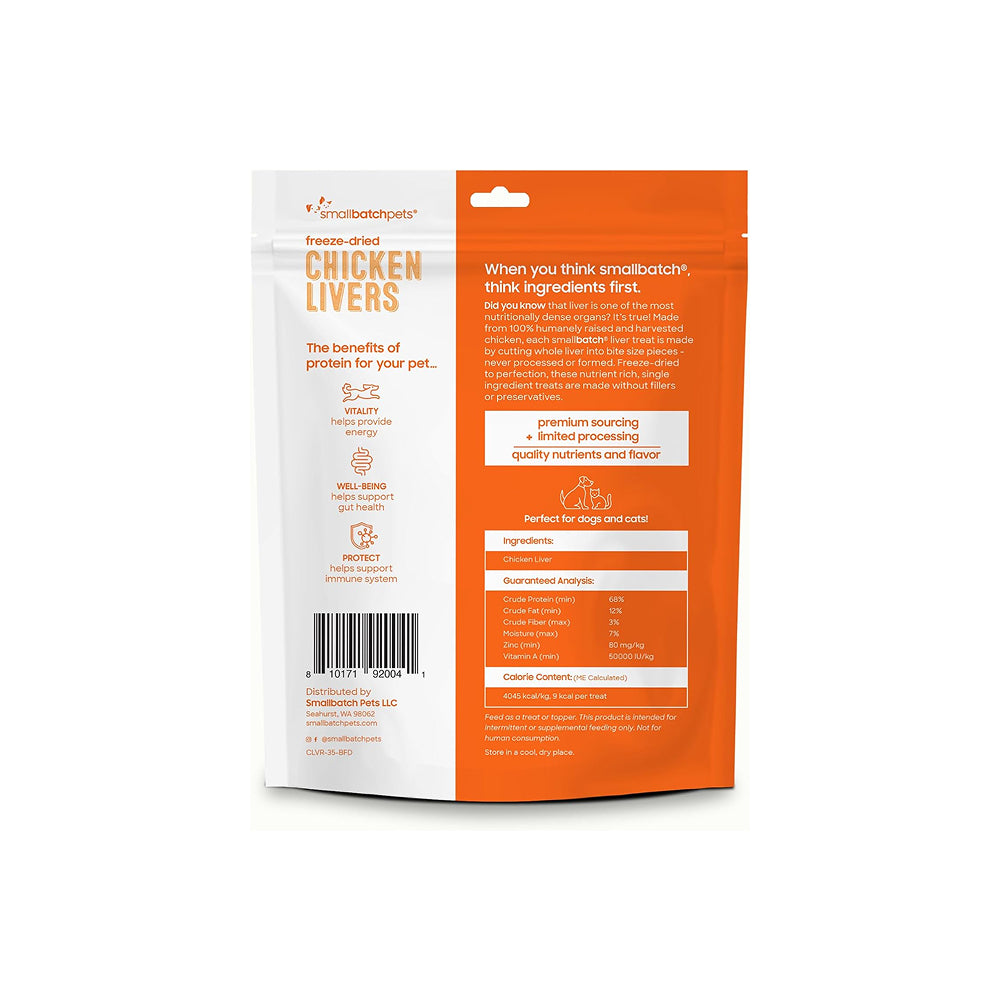 Smallbatch - Freeze Dried Chicken Liver Treats for Dogs & Cats