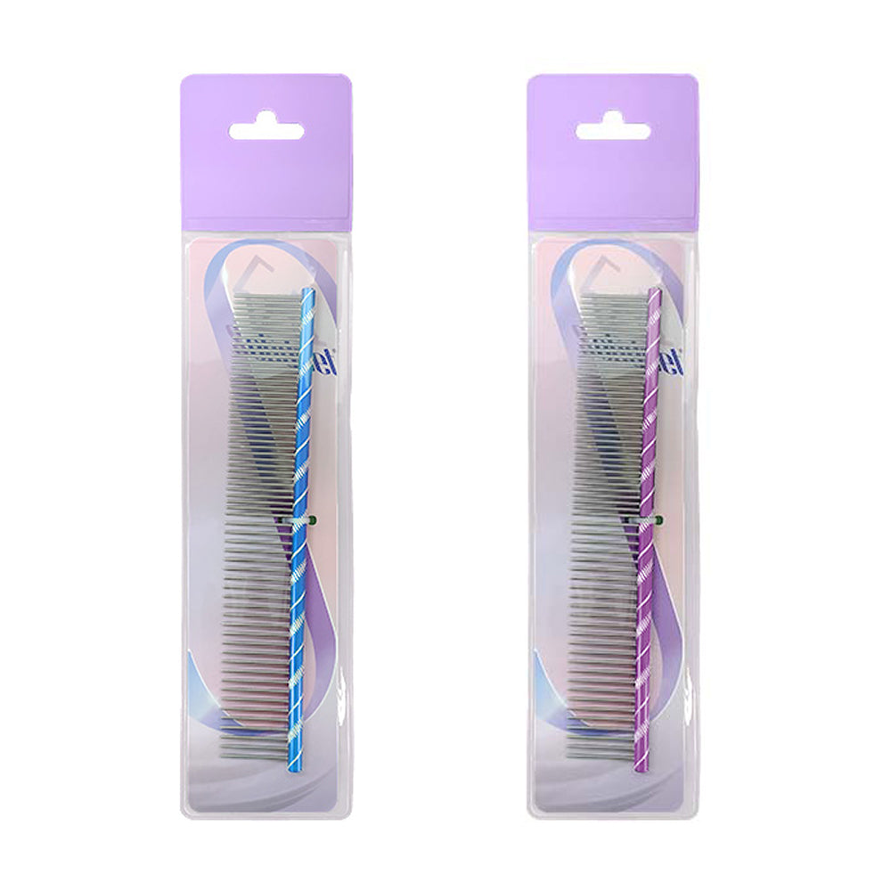 Patterned handle Pet Comb