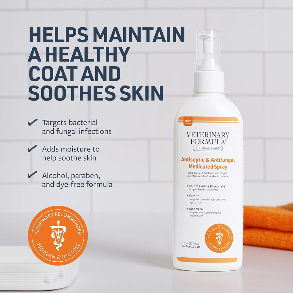 Veterinary Formula Clinical Care Antiseptic Antifungal Medicated Spr