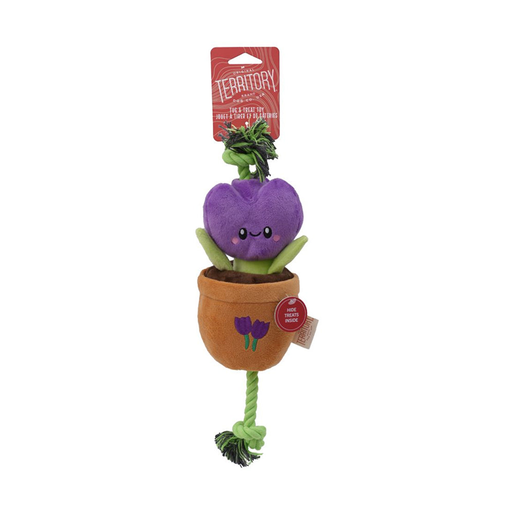 Purple Flower Dog Tug Toy
