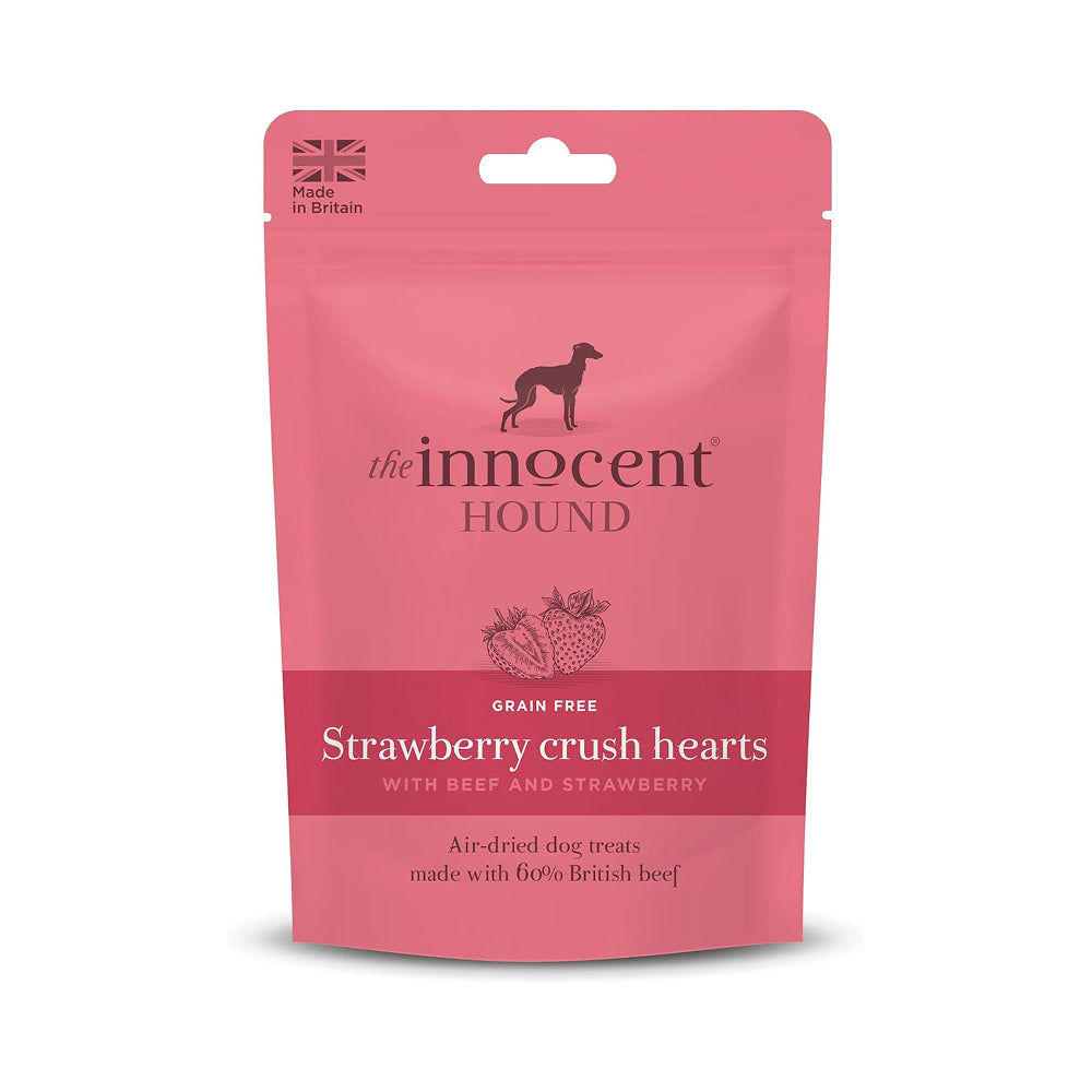 Strawberry Crush Hearts with Beef & Strawberry Dog Treat
