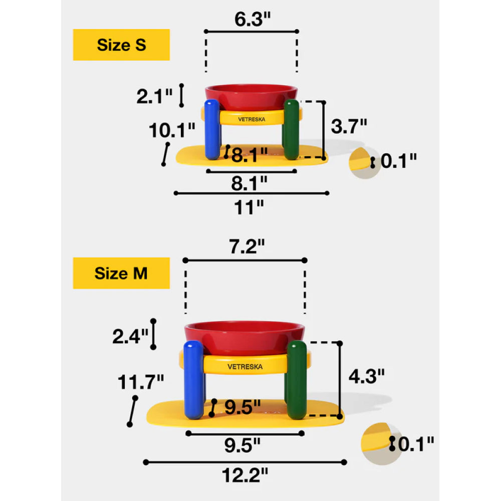 Chroma Ceramic Pet Bowl Set