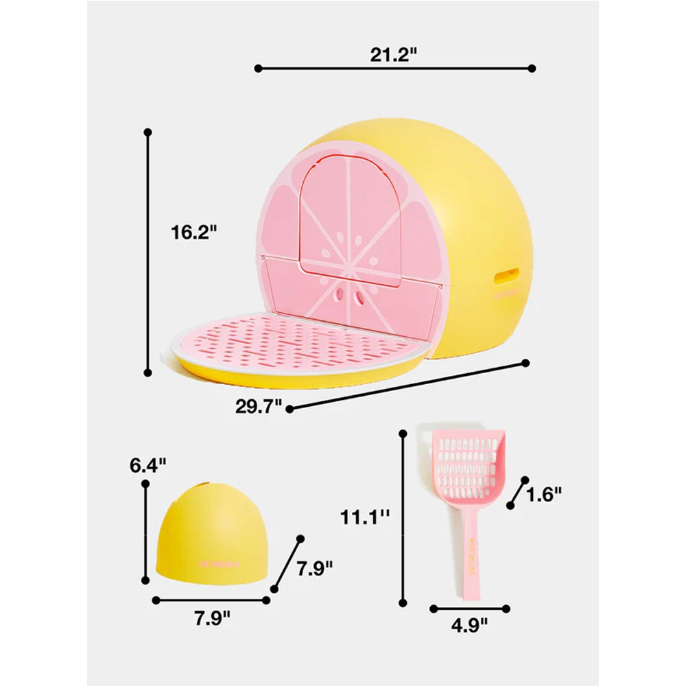 Grapefruit Kitty Kove Litter Box