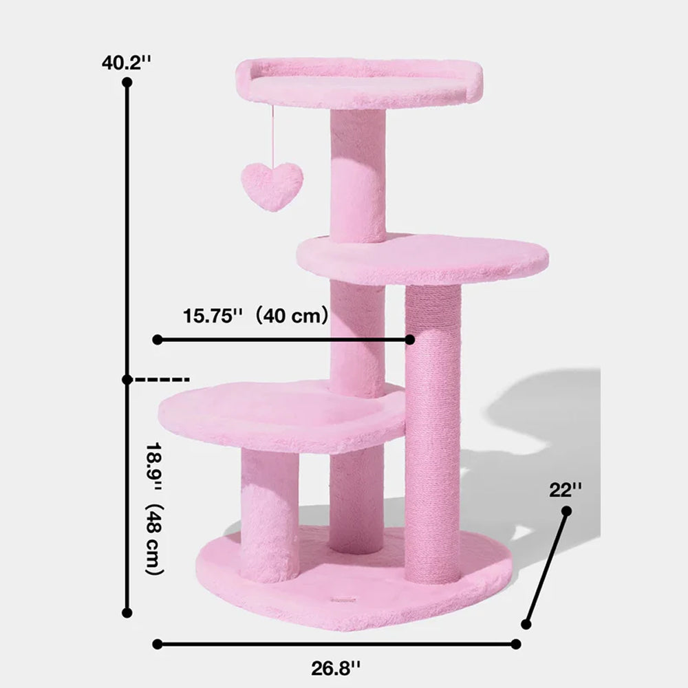 Heartpurrple Four Platforms Cat Tree