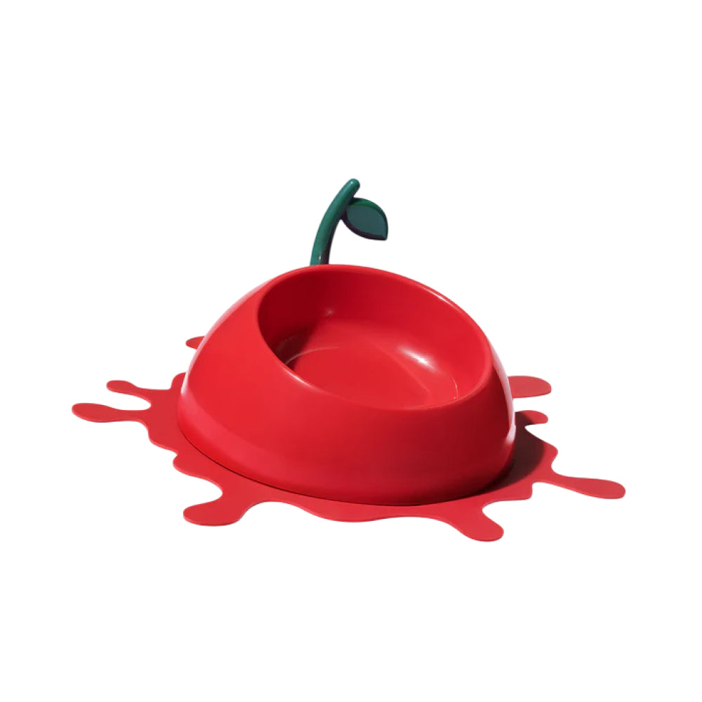 Juicy Cherry Pet Bowl , Spoon & Mat Set
