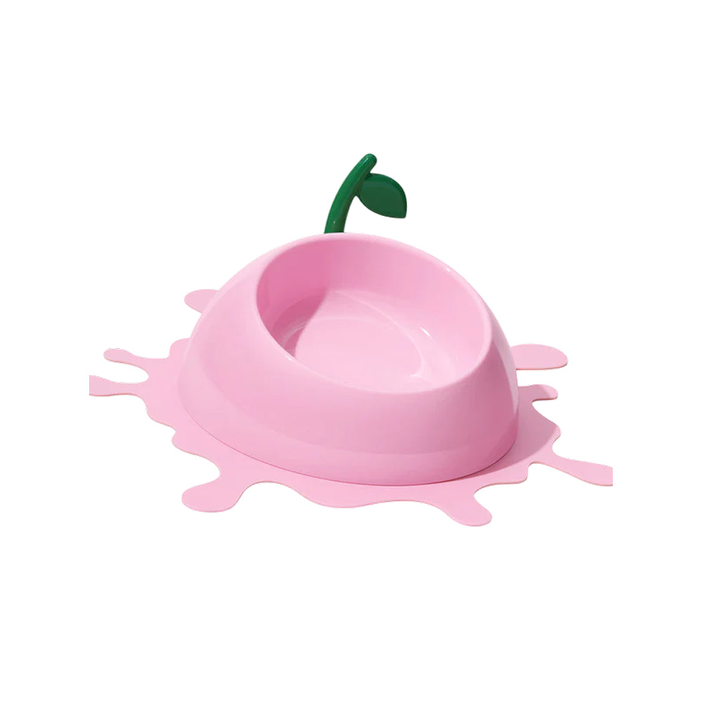 Juicy Peach Pet Bowl , Spoon & Mat Set