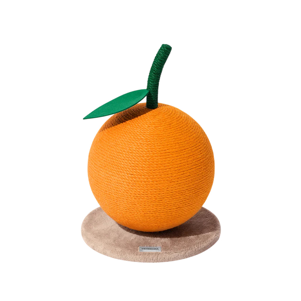 Tangerine Cat Scratching Ball