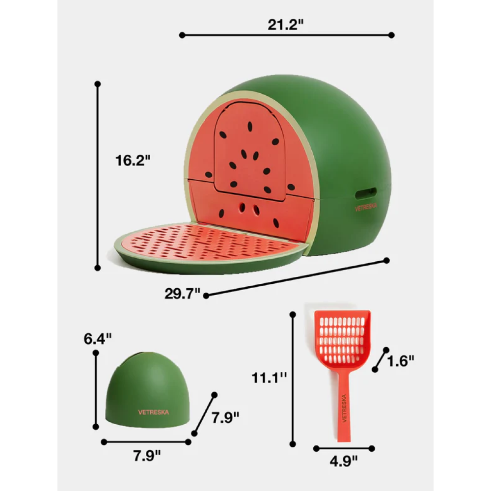Watermelon Kitty Kove Litter Box