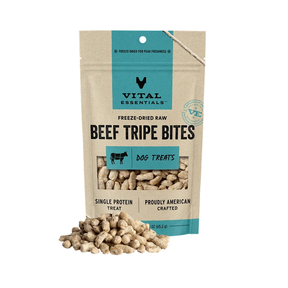 Grain Free Freeze Dried Beef Tripe Bites Dog Treats