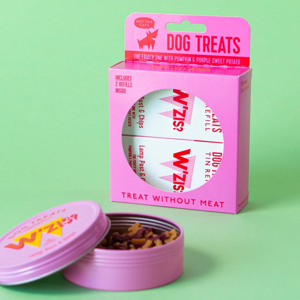 Tin and refills gift set - Lamp Post & Chips (Purple Sweet Potato & Pumpkin) Treats for Dogs