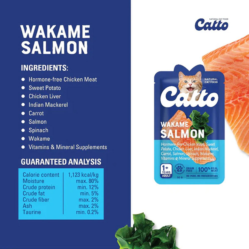 Wakame Salmon Cat Pouch