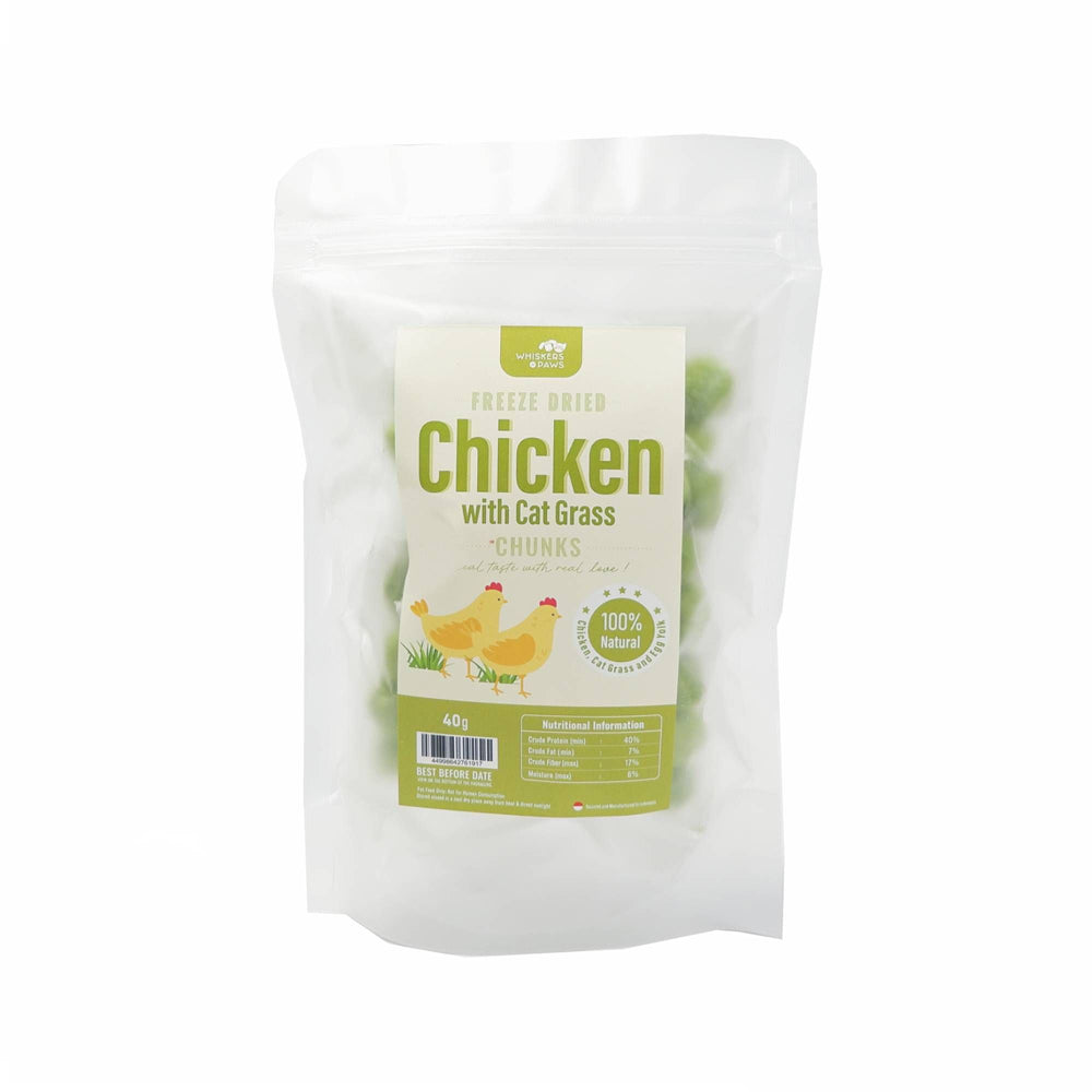 Freeze Dried Chicken with Cat Grass Cat Treats