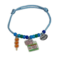 Baby Blue Necklace with Two Charms