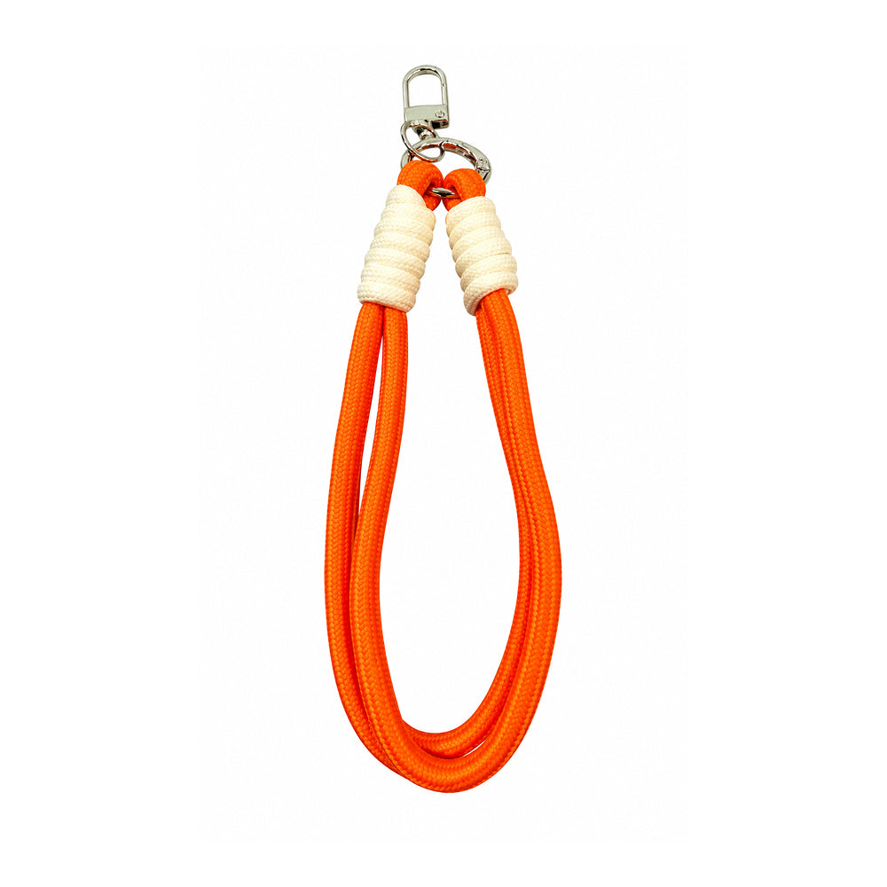 Orange Phone Strap with Two Charms